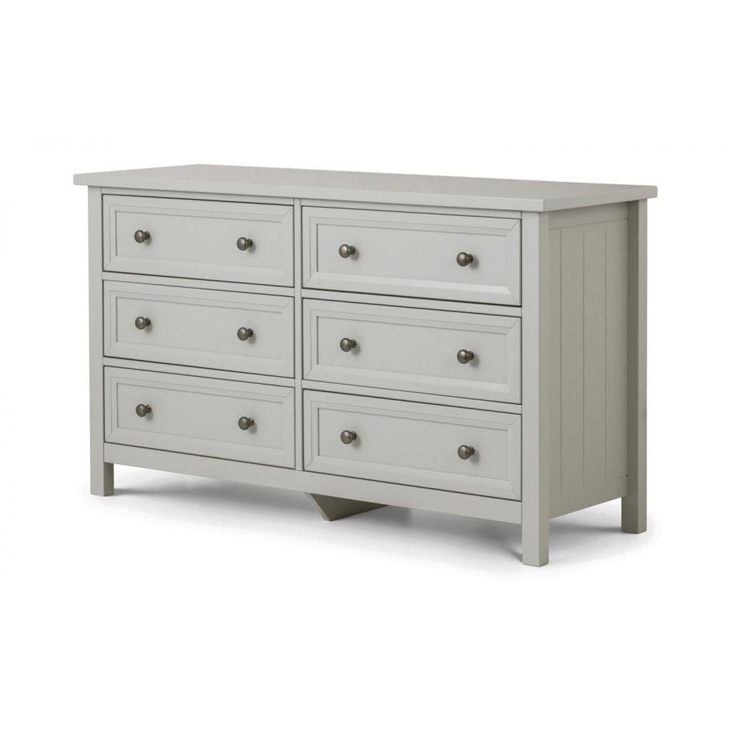 Premier Dove Grey 6 Drawers Wide Chest